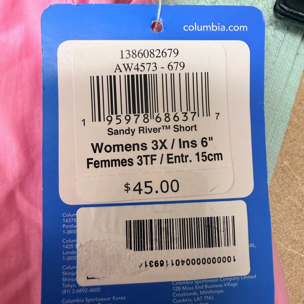 Columbia Light Pink Sandy River Water Repellent Athletic Shorts - Picture 9 of 10